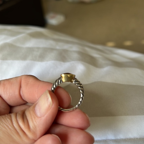 David Yurman size 6 golden citrine noblesse ring - Picture 3 of 3